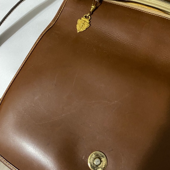 RARE Vintage Gucci Crossbody Bag Micro GG Brown Stripe Flap COA - Picture 12 of 16